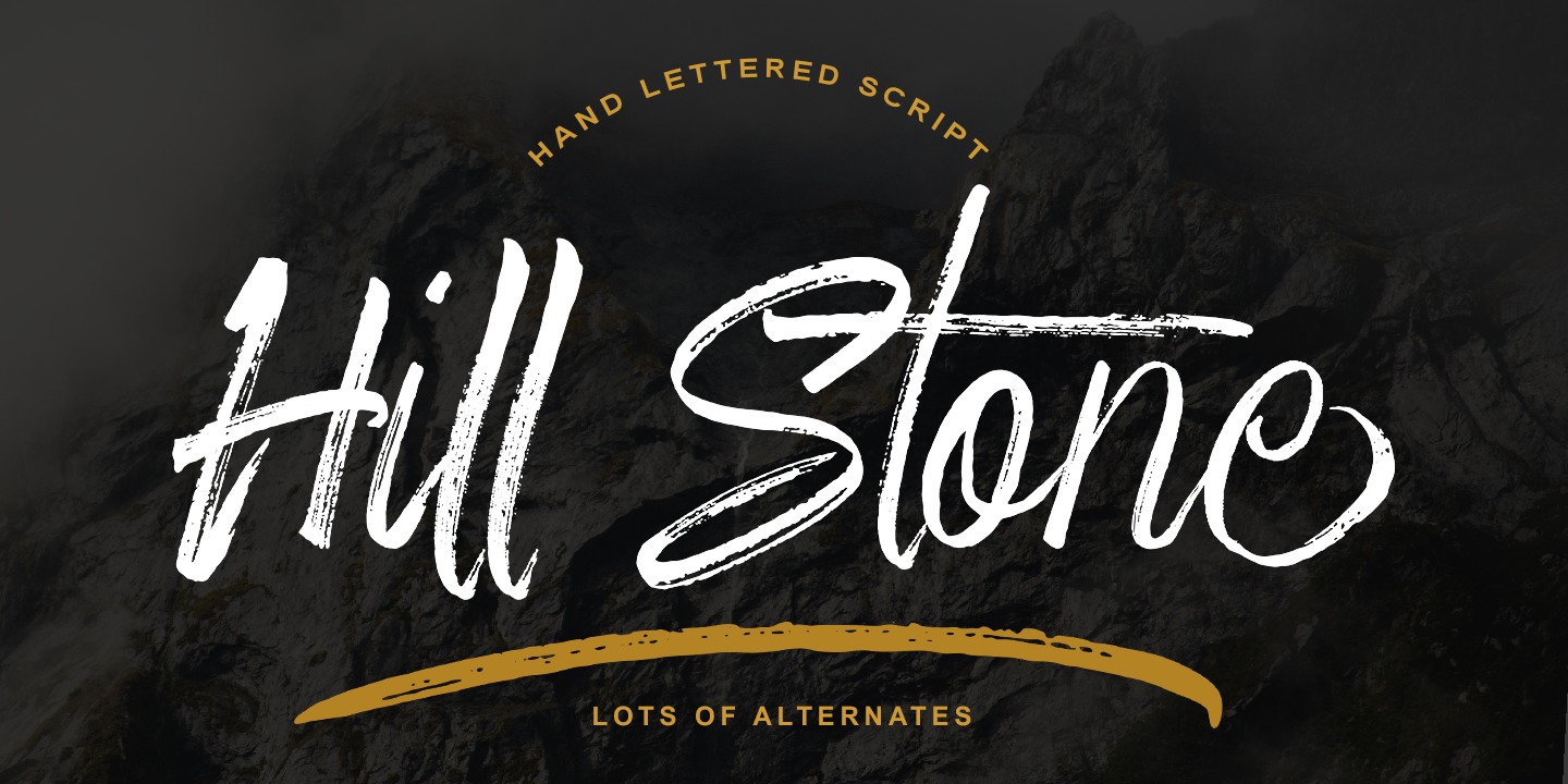 Hill Stone Font preview